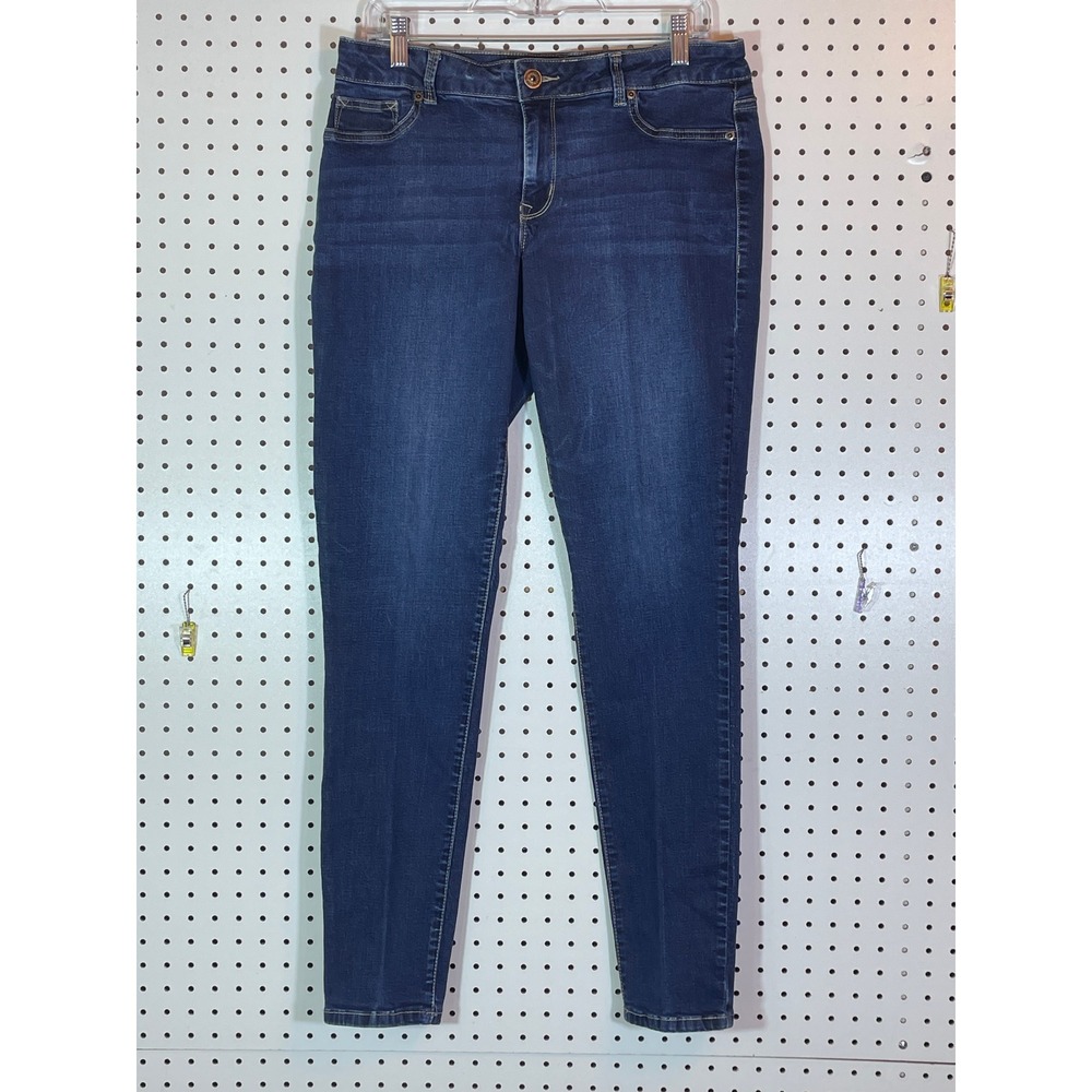Maurices Womens Dark Wash Skinny Jeans Size L Regular Blue Denim Stretch 80923